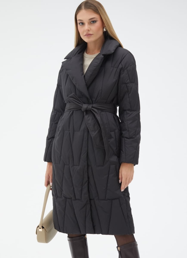 Женский пуховик с английским воротником модель № 31140 универмаг малина