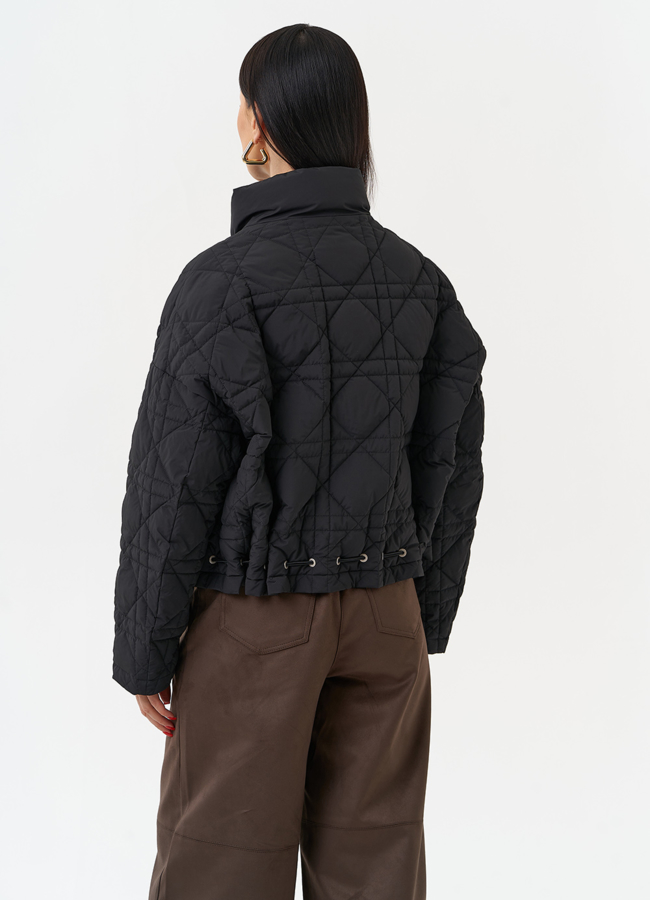 фото Короткая куртка с воротником стойкой модель № 30034