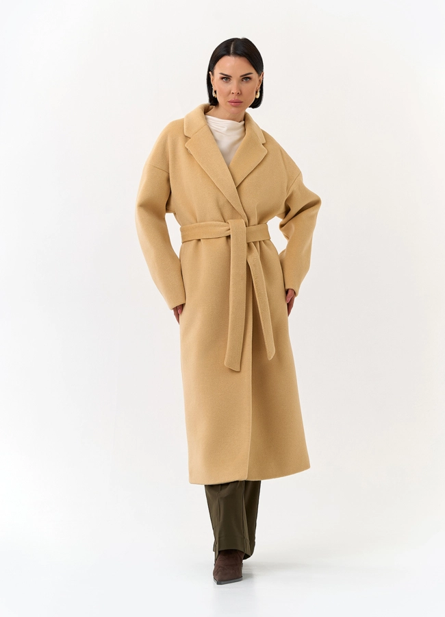 Женское пальто с английским воротником модель № 32810 в кредит