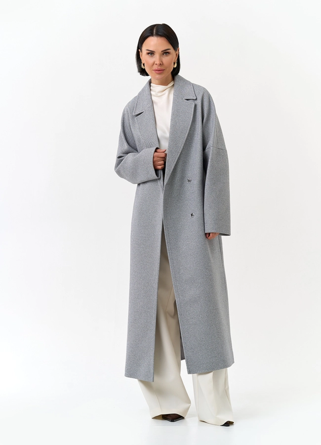 Женское пальто с английским воротником модель № 31210 универмаг малина