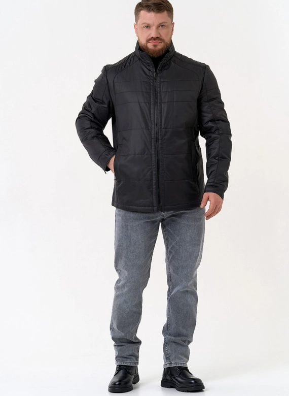 Мужская куртка с воротником стойкой