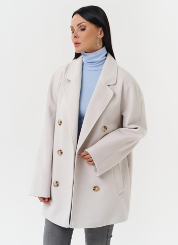 Женское двубортное пальто