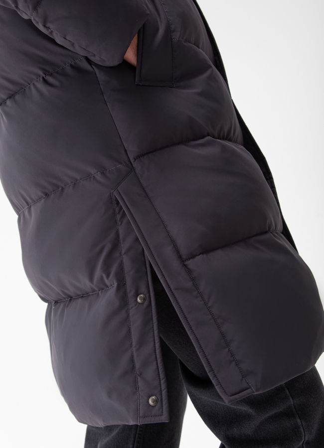 Мужской пуховик с капюшоном  модель № 27991 универмаг малина