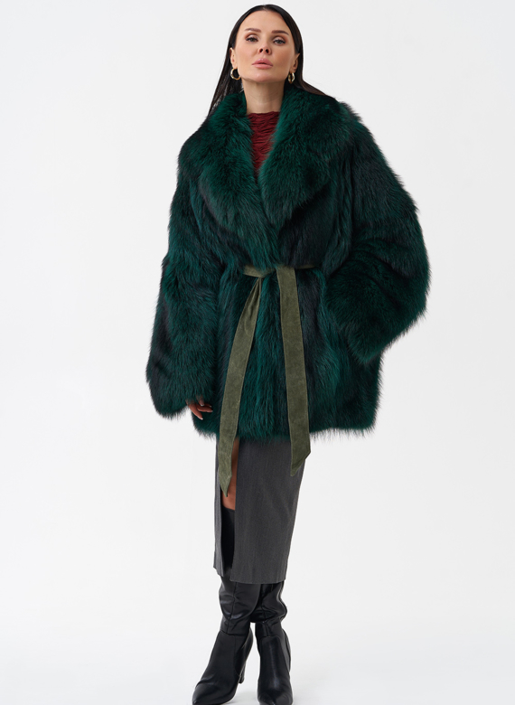 Шуба из енота летучая мышь