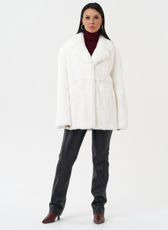 Шуба из меха кролика